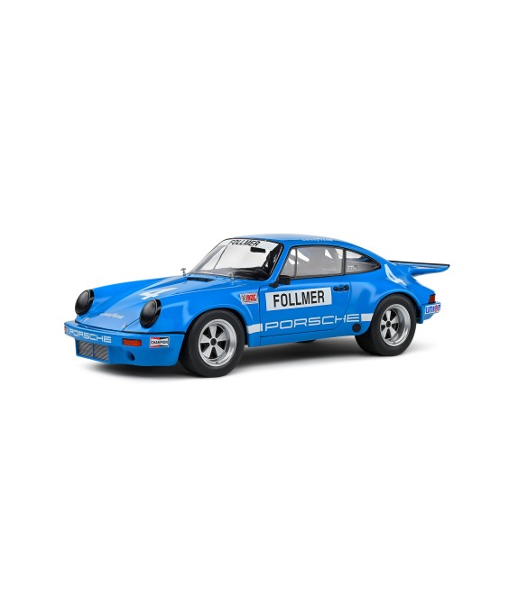 SOLIDO - PORSCHE 911 IROC BLUE #4 FOLLMER IROC RIVERSIDE 1974, 1/18
