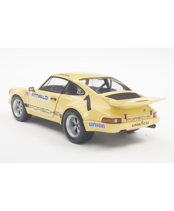 SOLIDO - PORSCHE 911 IROC YELLOW #1 FITTIPALDI 1974, 1/18