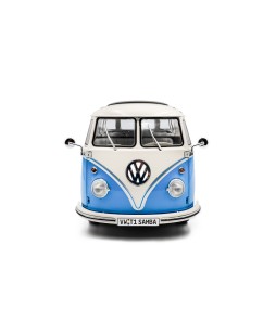 SOLIDO - Volkswagen T1 Samba – BLUE / WHITE 1962, 1/18