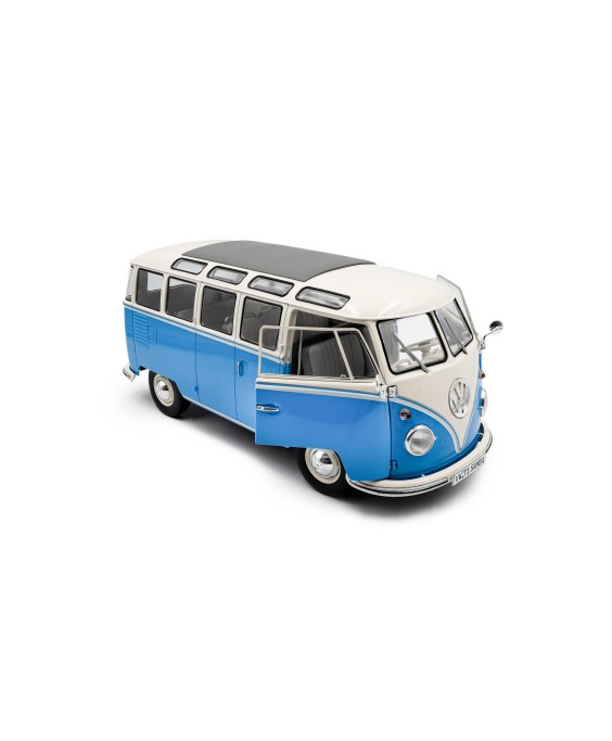 SOLIDO - Volkswagen T1 Samba – BLUE / WHITE 1962, 1/18