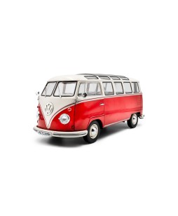 SOLIDO - Volkswagen T1 Samba – RED / WHITE 1962, 1/18
