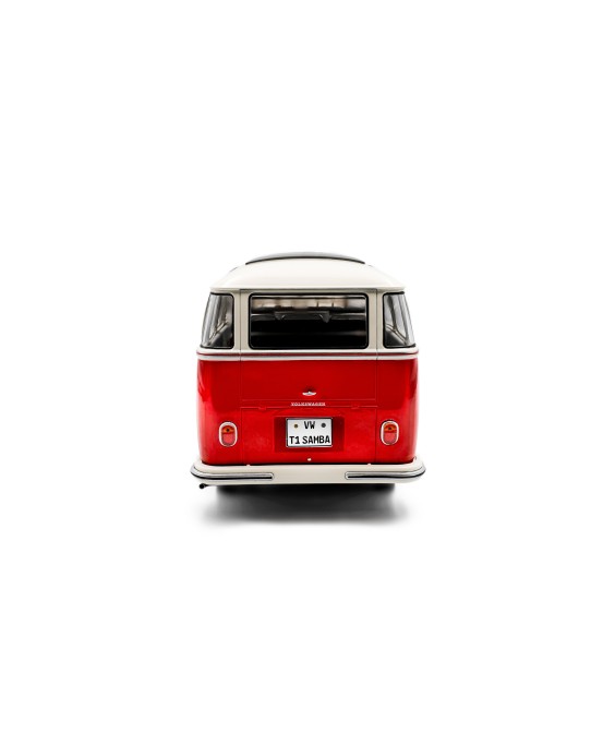 SOLIDO - Volkswagen T1 Samba – RED / WHITE 1962, 1/18