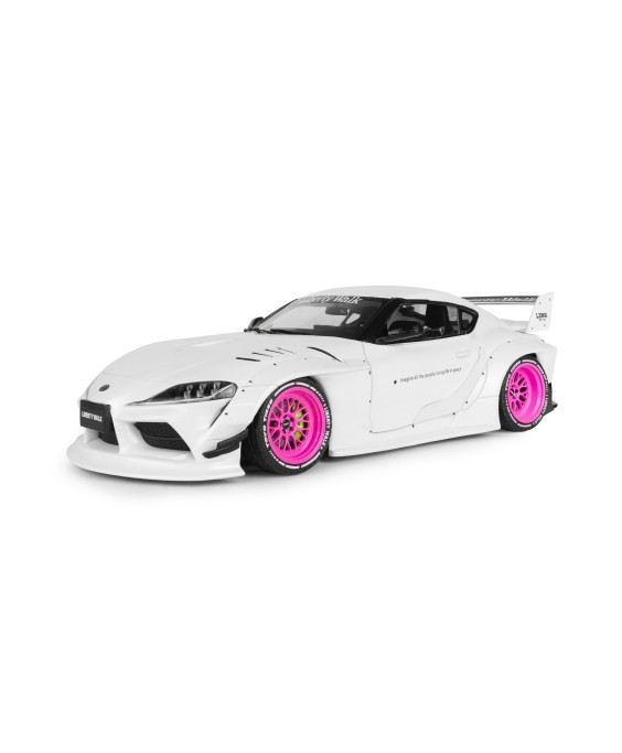 SOLIDO - TOYOTA GR SUPRA LIBERTY WALK BODY KIT WHITE PINK 2025, 1/18