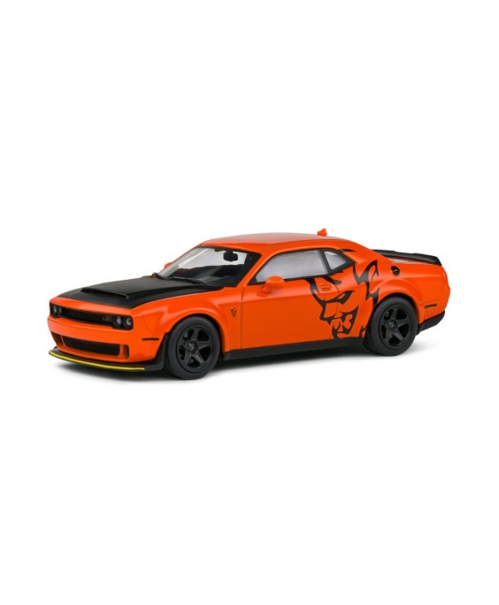 SOLIDO - DODGE CHALLENGER SRT DEMON GO MANGO PEARL WITH DEMON 2018 1/43