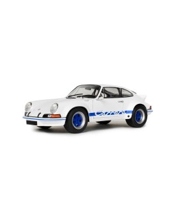 SOLIDO -Porsche 911 RSR White / Blue Carrera Stripes 1973, 1/18
