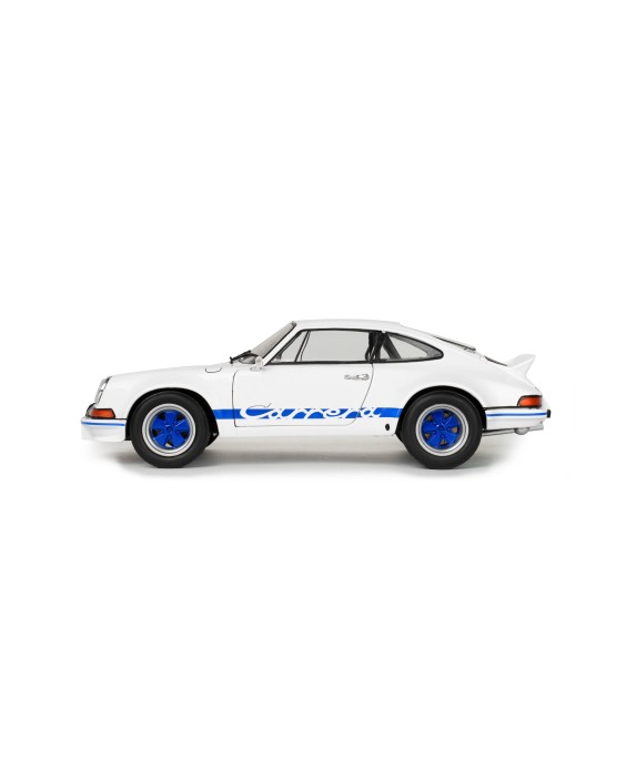 SOLIDO -Porsche 911 RSR White / Blue Carrera Stripes 1973, 1/18