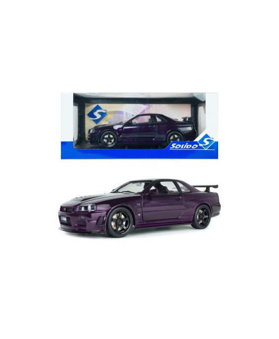 SOLIDO - Nissan Skyline GT-R (BNR34) Z-TUNE midnight purple 1999, 1/18