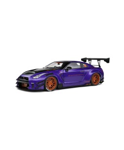 SOLIDO - Nissan GT-R (R35) W/ Liberty Walk Body Kit 2.0 PURPLEZILLA, 2022 1/18