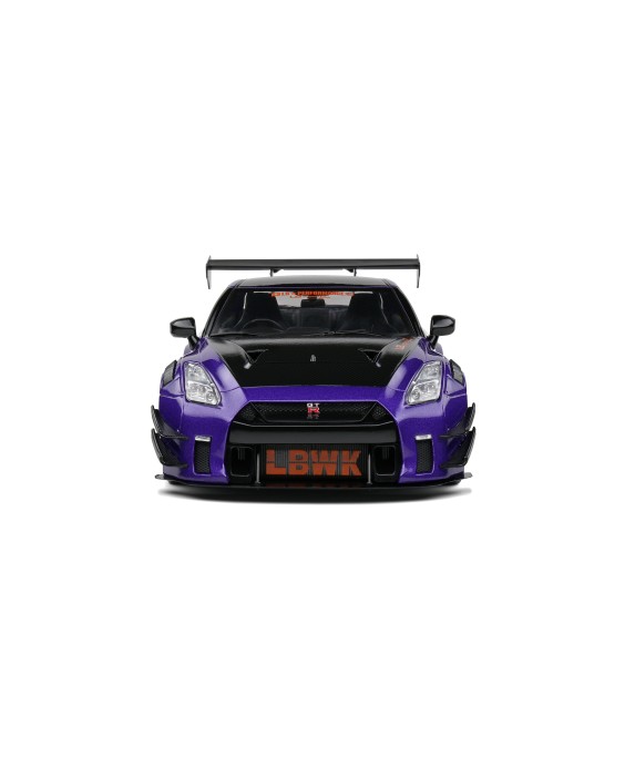 SOLIDO - Nissan GT-R (R35) W/ Liberty Walk Body Kit 2.0 PURPLEZILLA, 2022 1/18