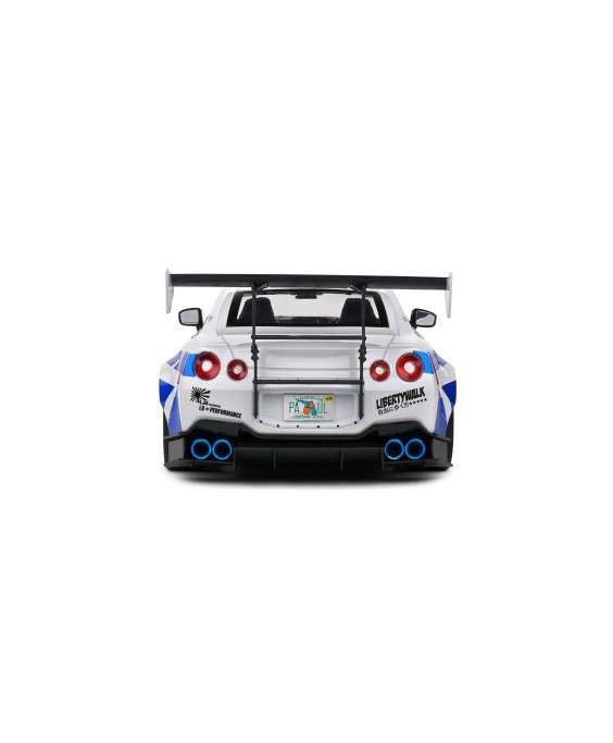 SOLIDO - Nissan GT-R (R35) W/ Liberty Walk Body Kit 2.0  White & Blue Stripes 2024, 1/18