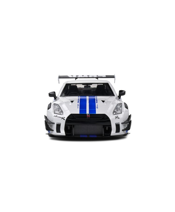SOLIDO - Nissan GT-R (R35) W/ Liberty Walk Body Kit 2.0  White & Blue Stripes 2024, 1/18