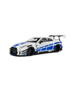SOLIDO - Nissan GT-R (R35) W/ Liberty Walk Body Kit 2.0  White & Blue Stripes 2024, 1/18