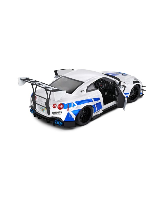 SOLIDO - Nissan GT-R (R35) W/ Liberty Walk Body Kit 2.0  White & Blue Stripes 2024, 1/18