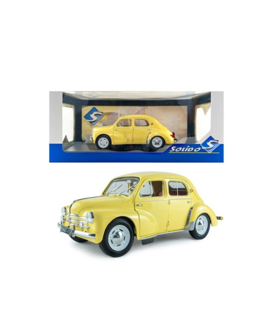 SOLIDO - RENAULT 4CV BEIGE (JAUNE INFANTE) 162 1961, 1/18
