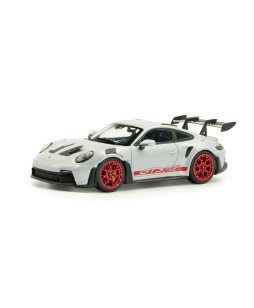 SOLIDO - Porsche 911 (992) GT3 RS Ice Grey Metallic w/Pyro Red 2023, 1/43