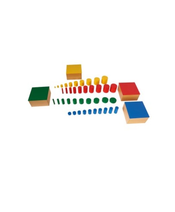 Montessori - Spalvoti cilindrai
