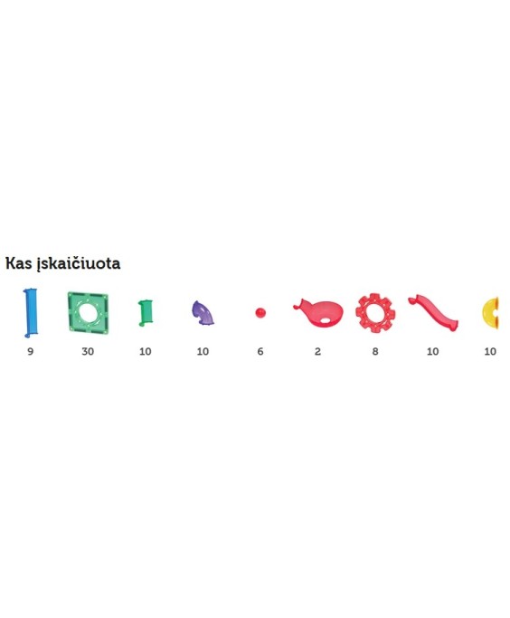 Magnetinės plytelės - Kamuoliuko bėgimo takelis