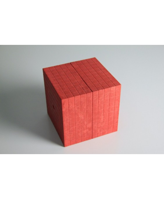 Wissner - Dienes Base Ten Thousand Cube raudona, 1 vnt.