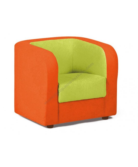 Vaikiškas fotelis oranžinis & žalias